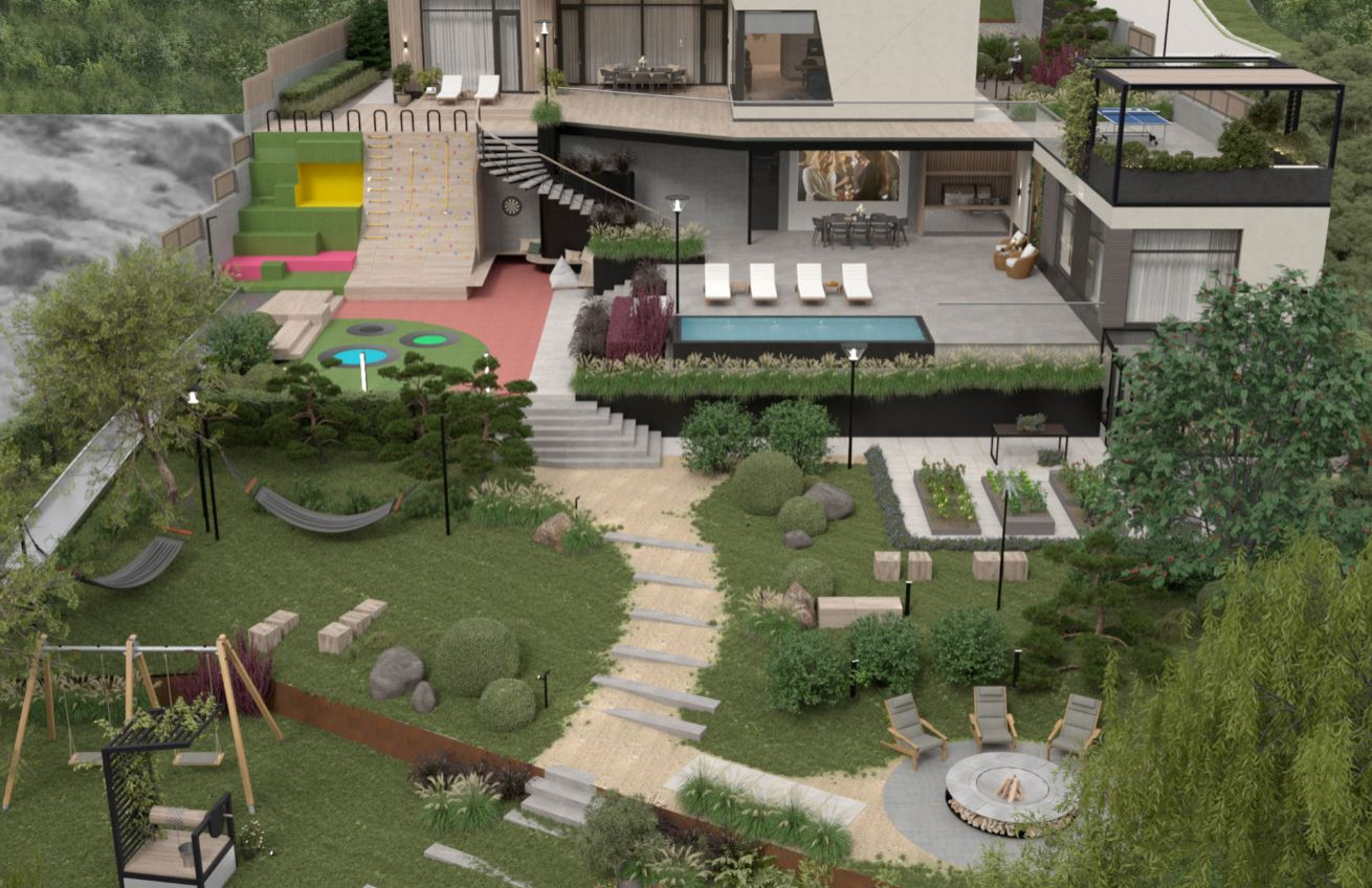 Ландшафтное благоустройство Базайская.