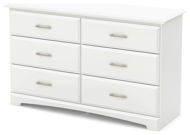 Pure White And Pink Pure White Pink South Shore Logik 6 Drawer