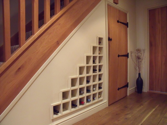 Bespoke wine storage country-staircase