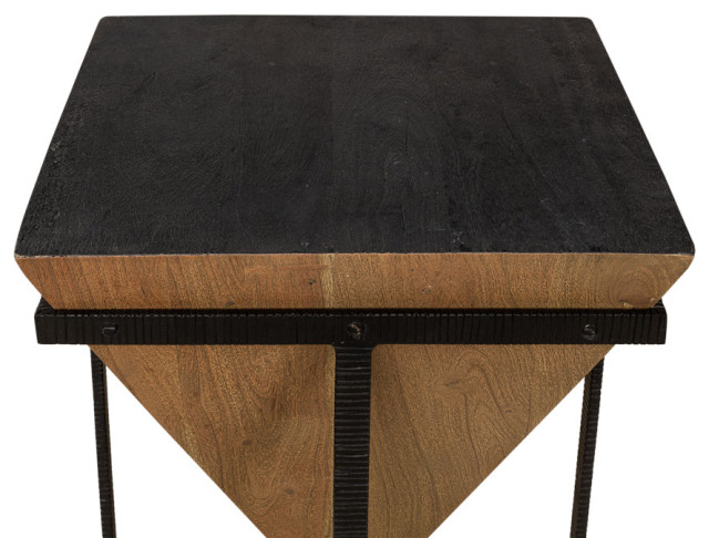 Hardy Inverted Obelisk Table - Industrial - Side Tables And End Tables ...