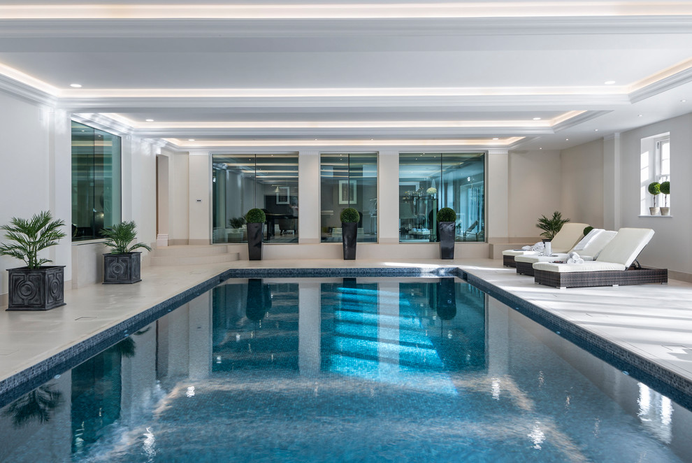 Design ideas for a contemporary swimming pool in Berkshire.