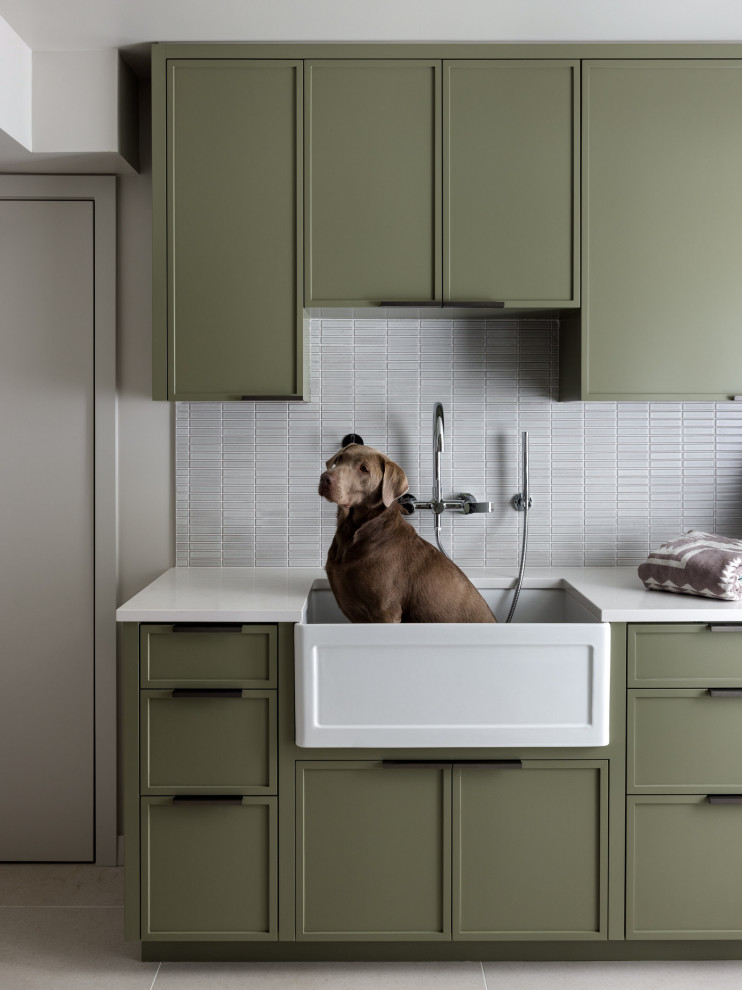 Hillsdale Modern Ranch - Midcentury - Laundry Room - Portland - by ...