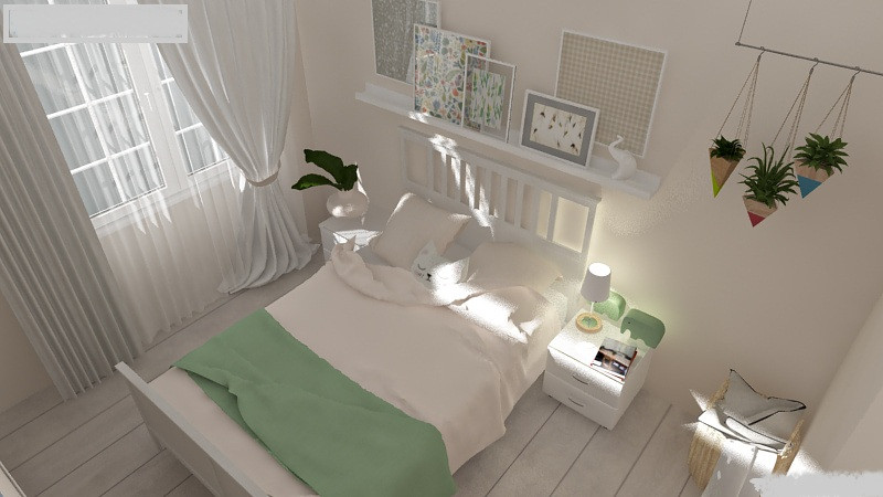 Спальня в скандинавском эко-стиле