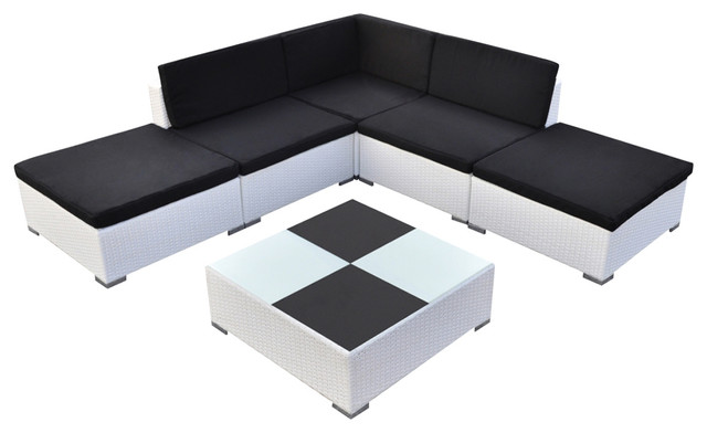 VidaXL 15-Piece Garden Furniture Set Poly Rattan, White