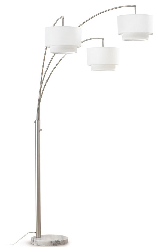 Broadway 3 Light Arch Floor Lamp Transitional Lamps By Hometrend Houzz Broadway 3 Light Arch Floor Lamp, Hampton Bay 64 5 In Black Track Tree Floor Lamp
