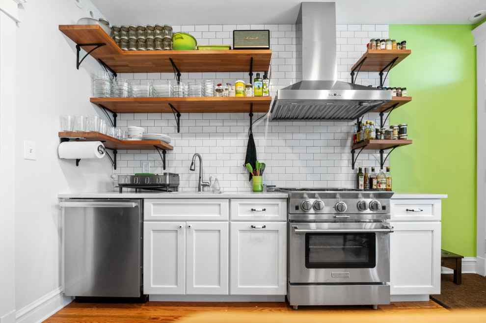 Transitional home design photo in Chicago