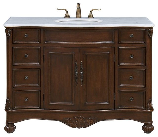 Windsor 48 Single Bathroom Vanity Set Teak