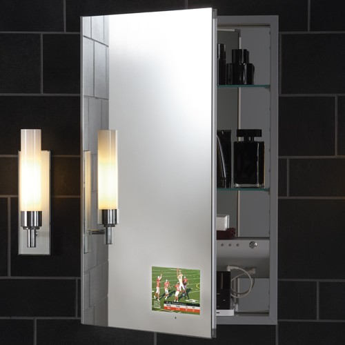 Robern | M Series Flat Plain Mirror Cabinet with Integrated TV