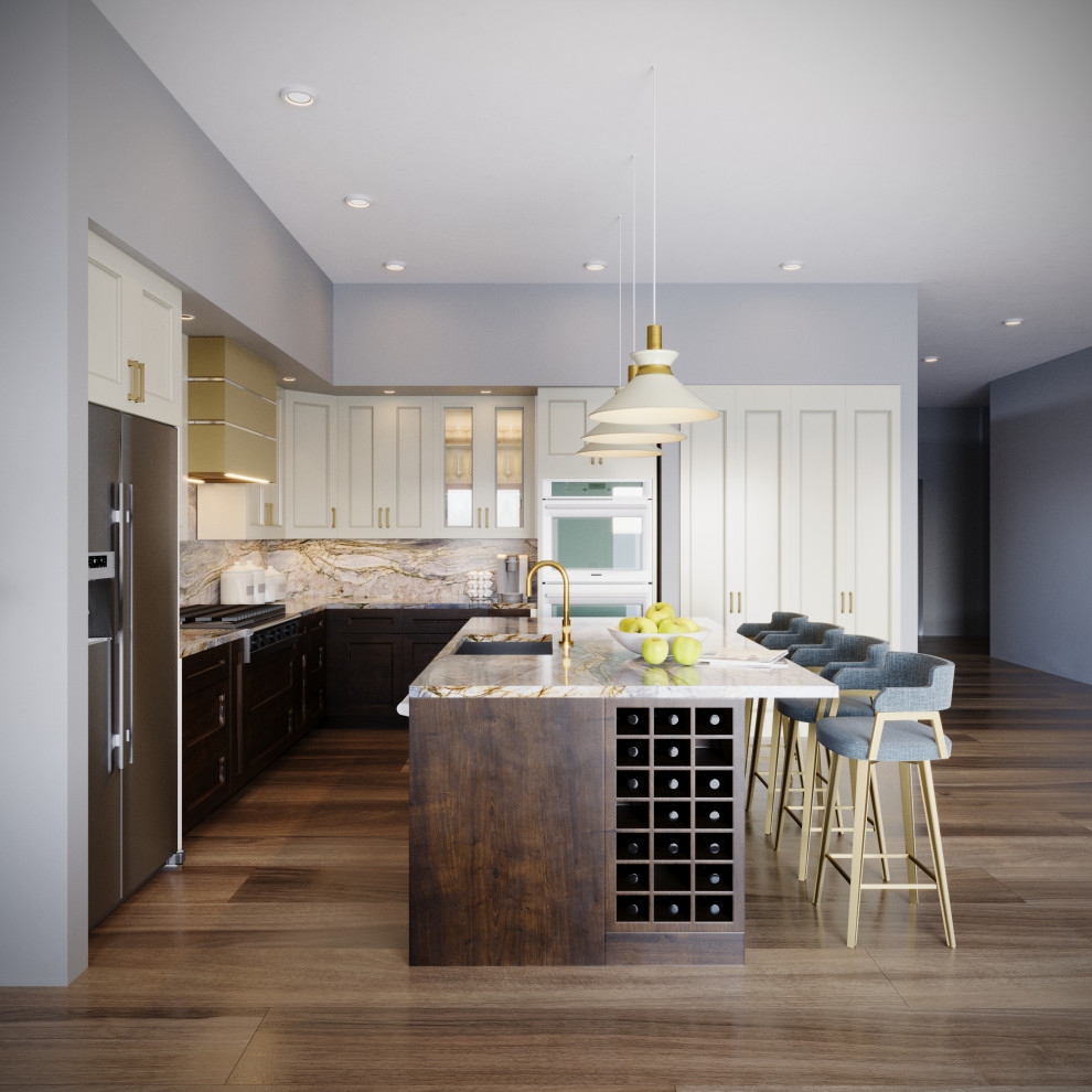 Inspiration for a transitional kitchen remodel in Seattle