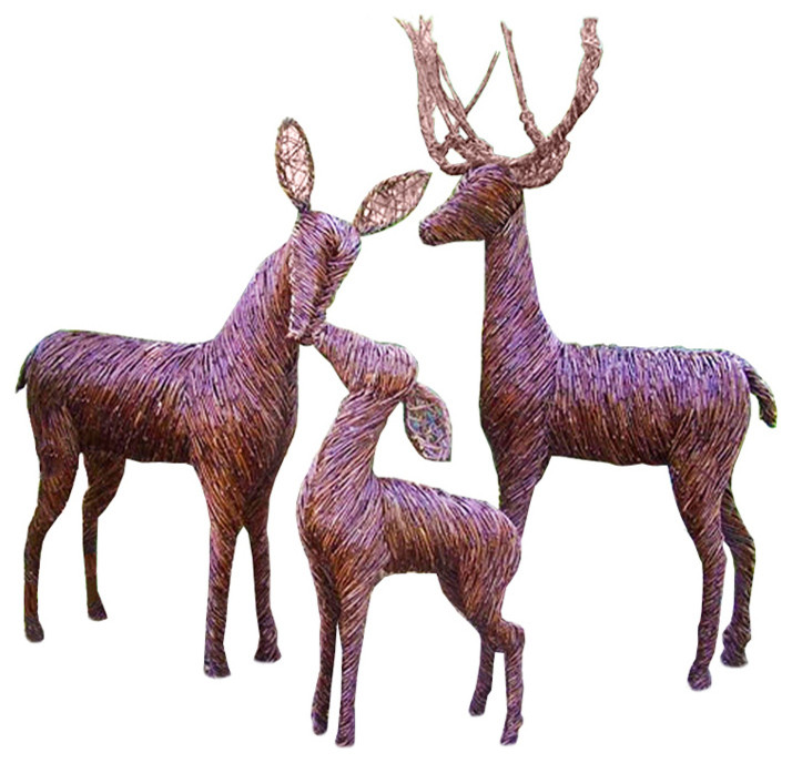 Lifesize Sculpted Grapevine Deer, Buck - Standing