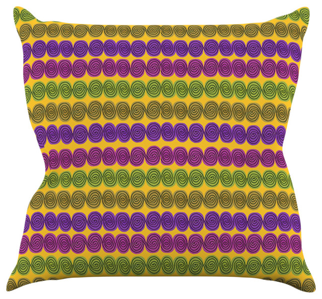 Jane Smith Under The Sea Shells Purple Yellow Throw Pillow Beach Jane Smith Under The Sea Shells Purple Yellow Throw Pillow
