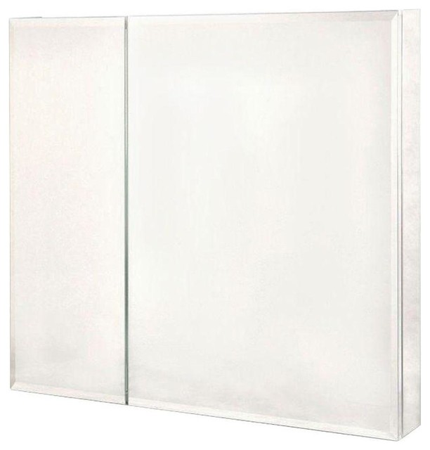 Pegasus 30 in. W Recessed or Surface Mount Medicine Cabinet in Silver, SP4586