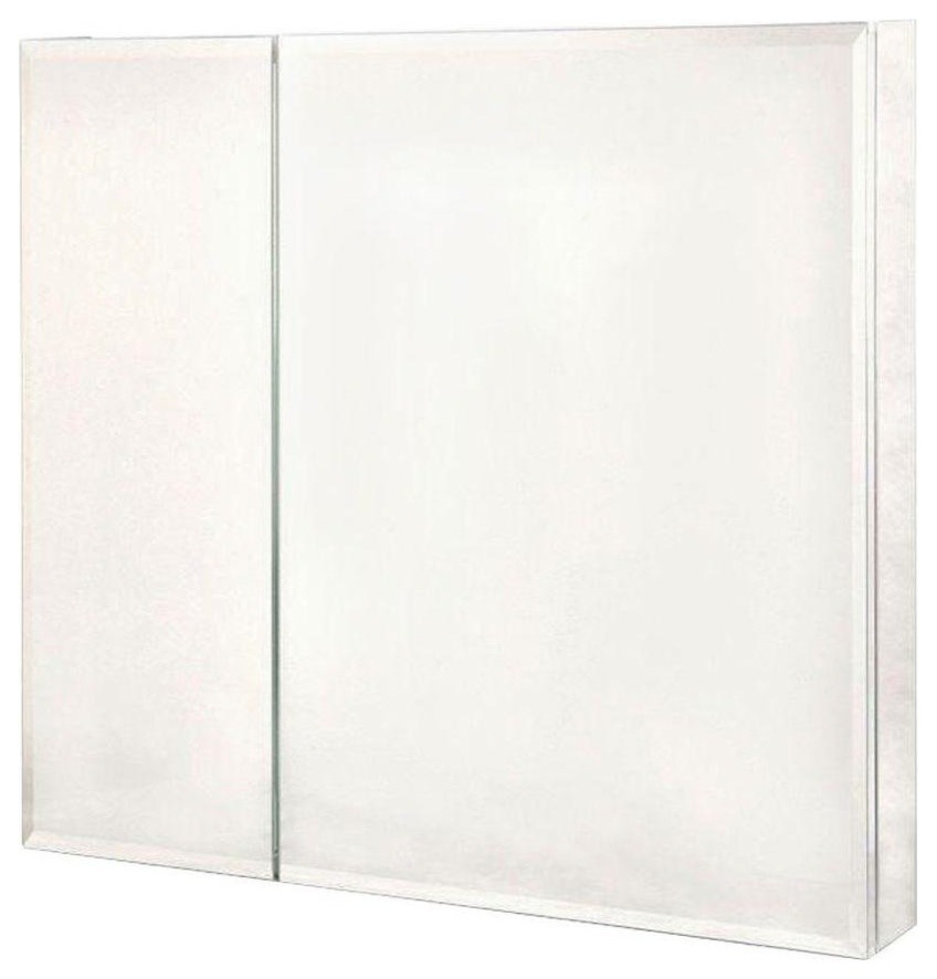 Pegasus 30 in. W Recessed or Surface Mount Medicine Cabinet in Silver, SP4586