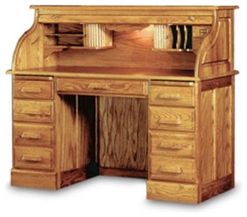 Haugen Americana Oak Roll Top Desk