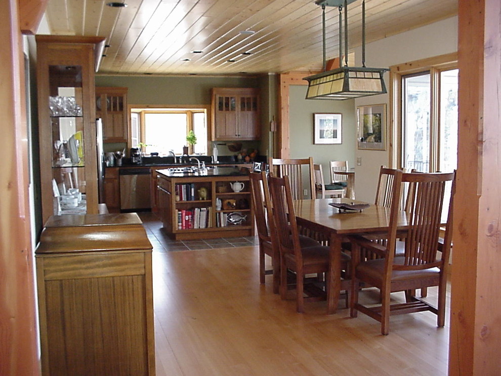 Inspiration for a rustic kitchen remodel in Minneapolis
