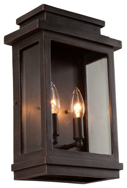 Fremont 2 Light Black Outdoor Transitional Wall Fremont 2 Light Black Outdoor