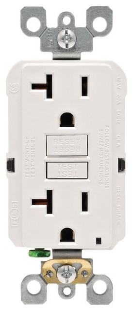 Leviton GFCI Receptacle, 20 Amp, 125 Volt - Transitional - Switches And Outlets - by Life and Home