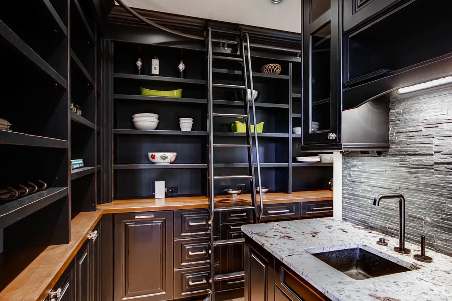 Example of a mountain style kitchen design in Denver