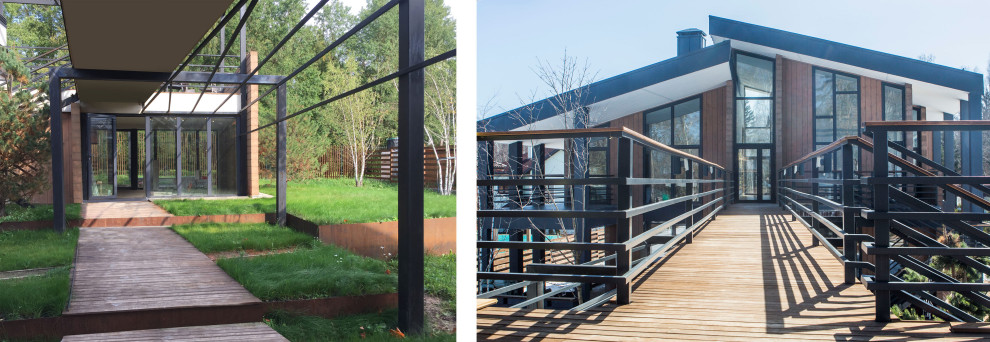 Загородный жилой дом 250 кв.м в стиле Шале.