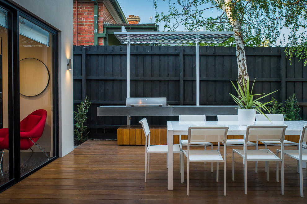 Inspiration for a small contemporary exterior in Melbourne.