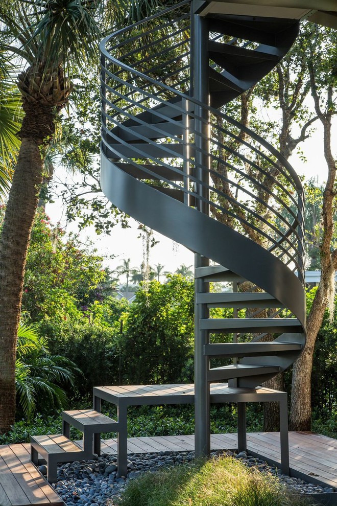 Ballantrae Court Contemporary Staircase Miami by KZ Architecture