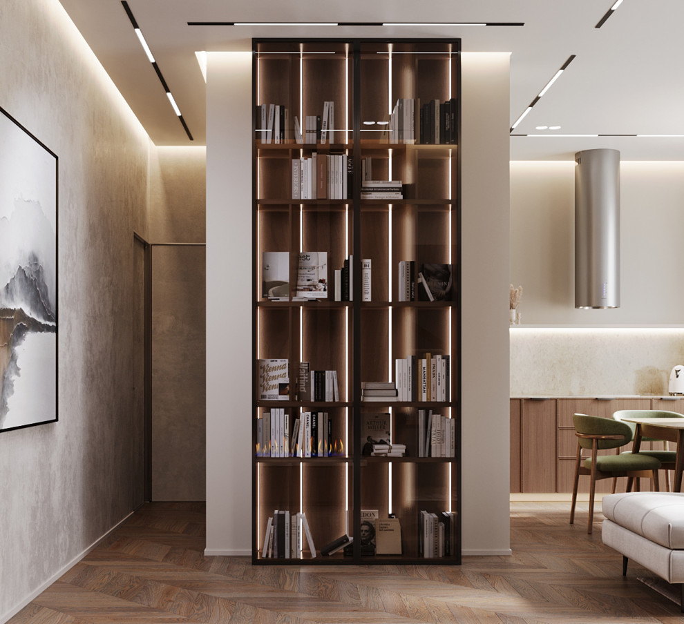 Дизайн проект дома в поселке " Женева". Кухня-гостиная