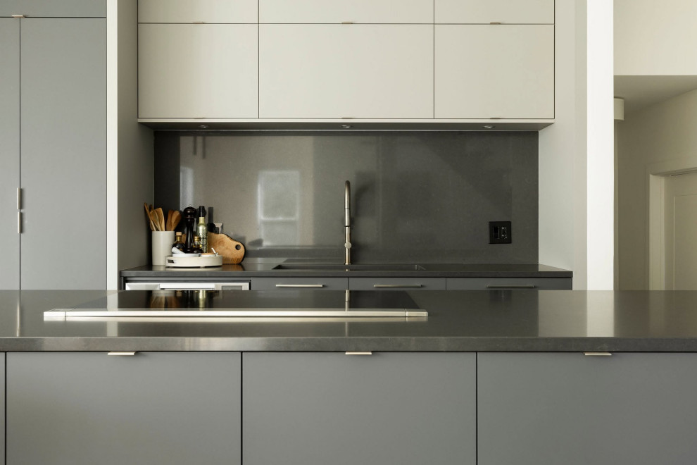 Modern Monochromatic Kitchen Rosemere