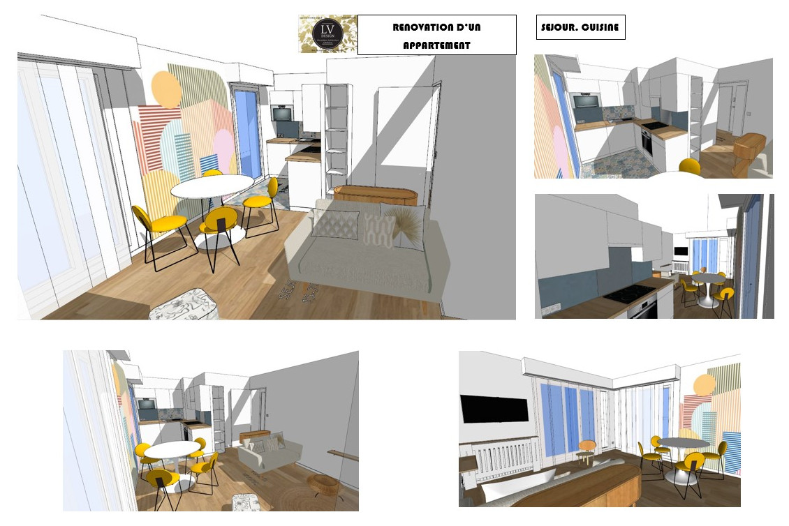 Aménagement et décoration d'un appartement de 35m2 pour mise en location