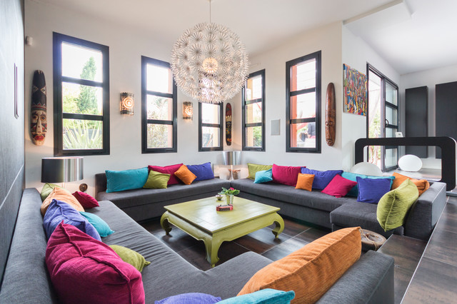 Villa la Baule exotisk-vardagsrum