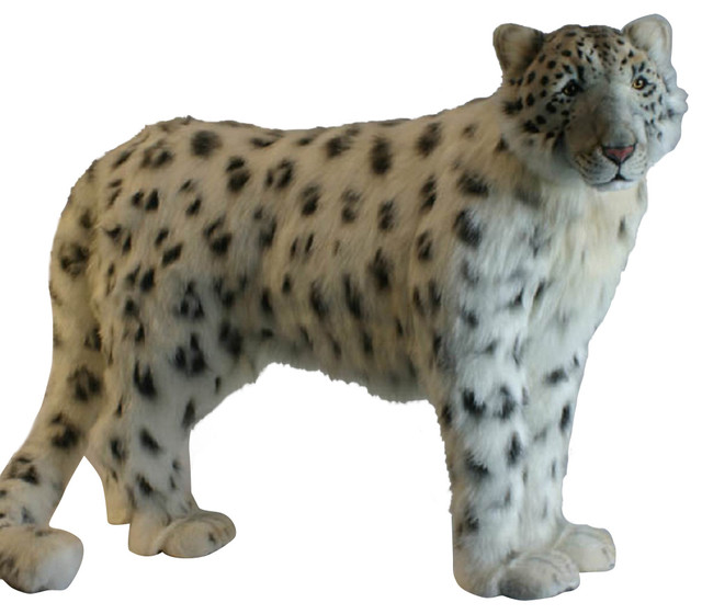 giant stuffed snow leopard