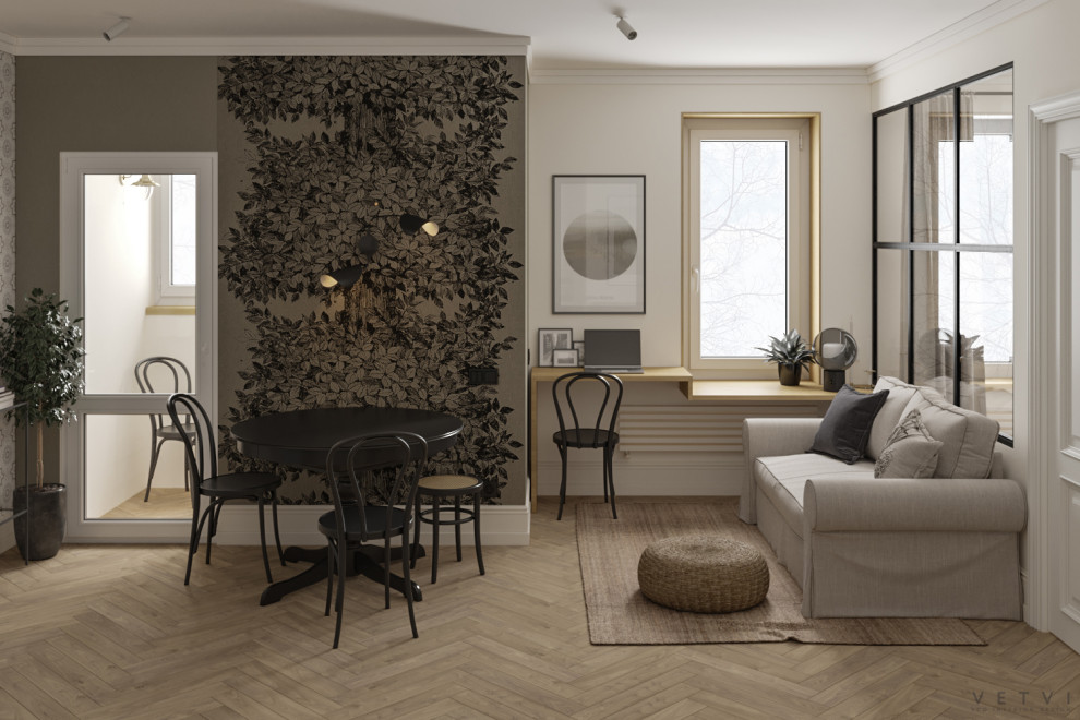 Квартира в Нижнем Новгороде с лесными акцентами | Площадь 42м²