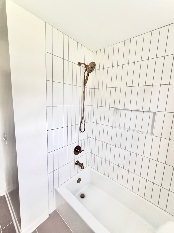 Warm Modern Bathroom Remodel