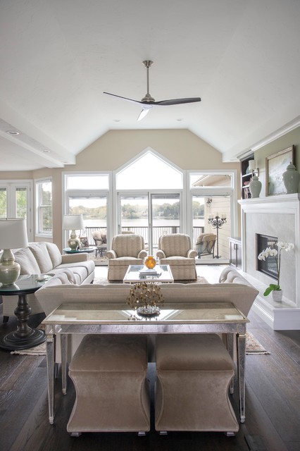 Neutral-Chic Interior traditional-living-room