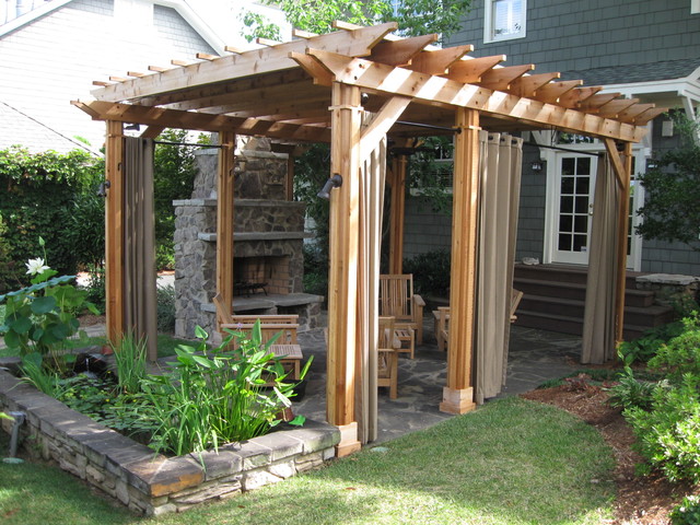 Free Standing Pergola And Entertainment Space Traditional