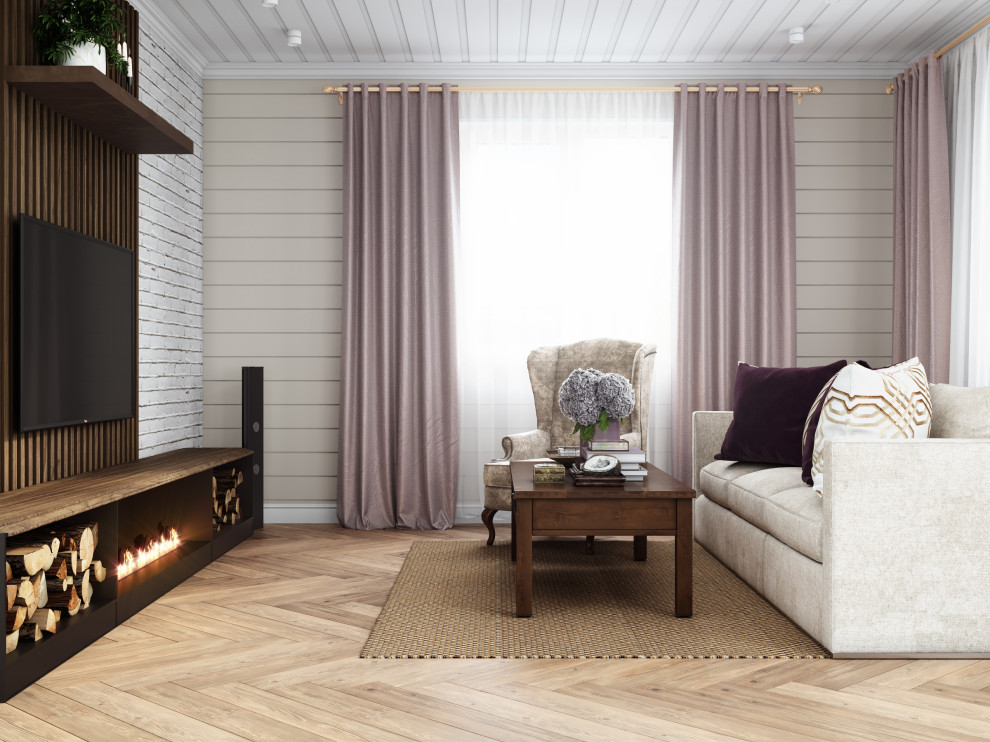 Дом в пудровых тонах