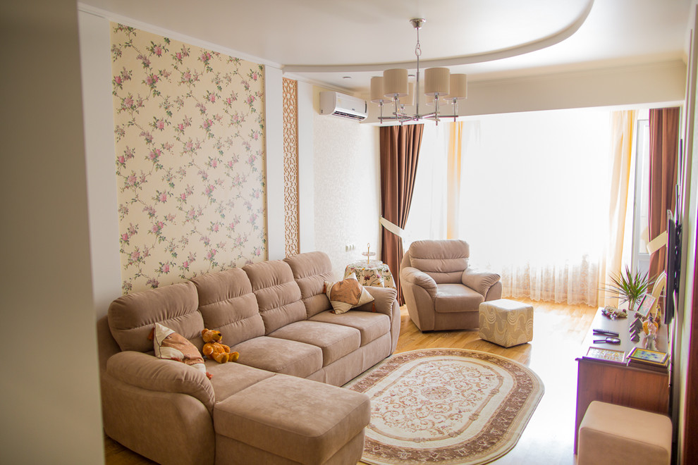 Гостиная в новостройке на Набережной Леонова