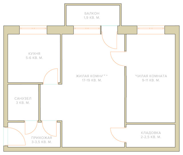 Ремонт и дизайн 2-комнатной «хрущевки» без перепланировки