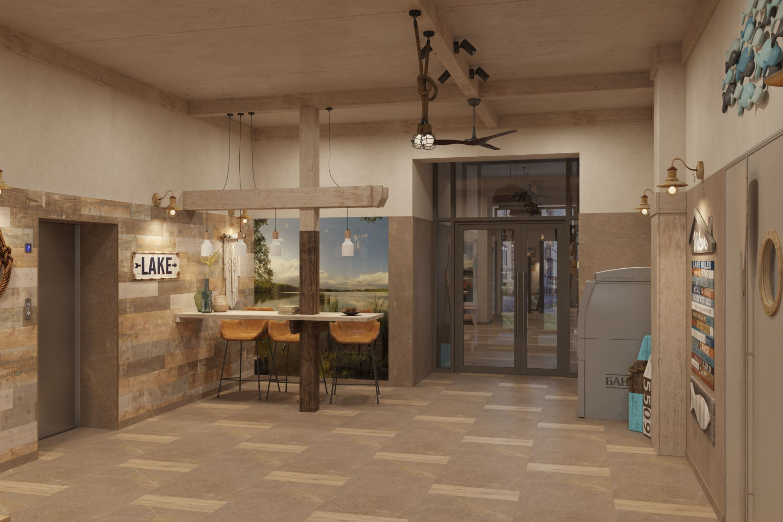 Интерьер места общего пользования (ИОП) ЖК