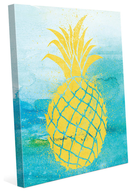 Pineapple Aqua Splash Wall Art Print Tropical Prints And Posters By Horizon Art Decor