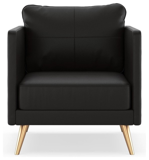 Monroe Armchair Vegan Leather, Onyx