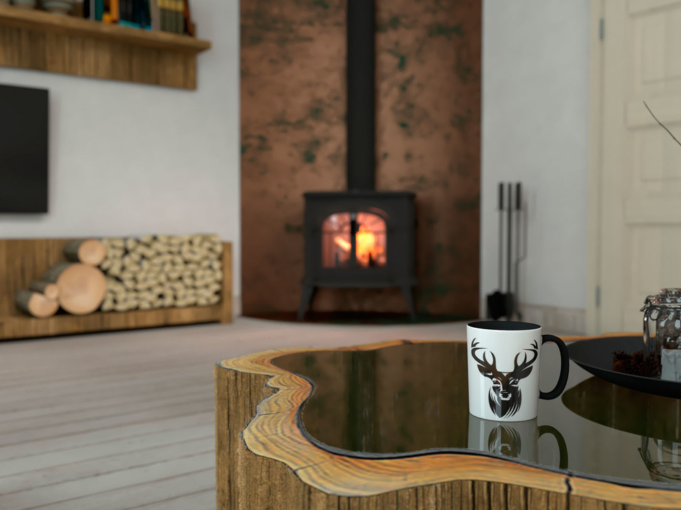 Печь - камин в гостиной