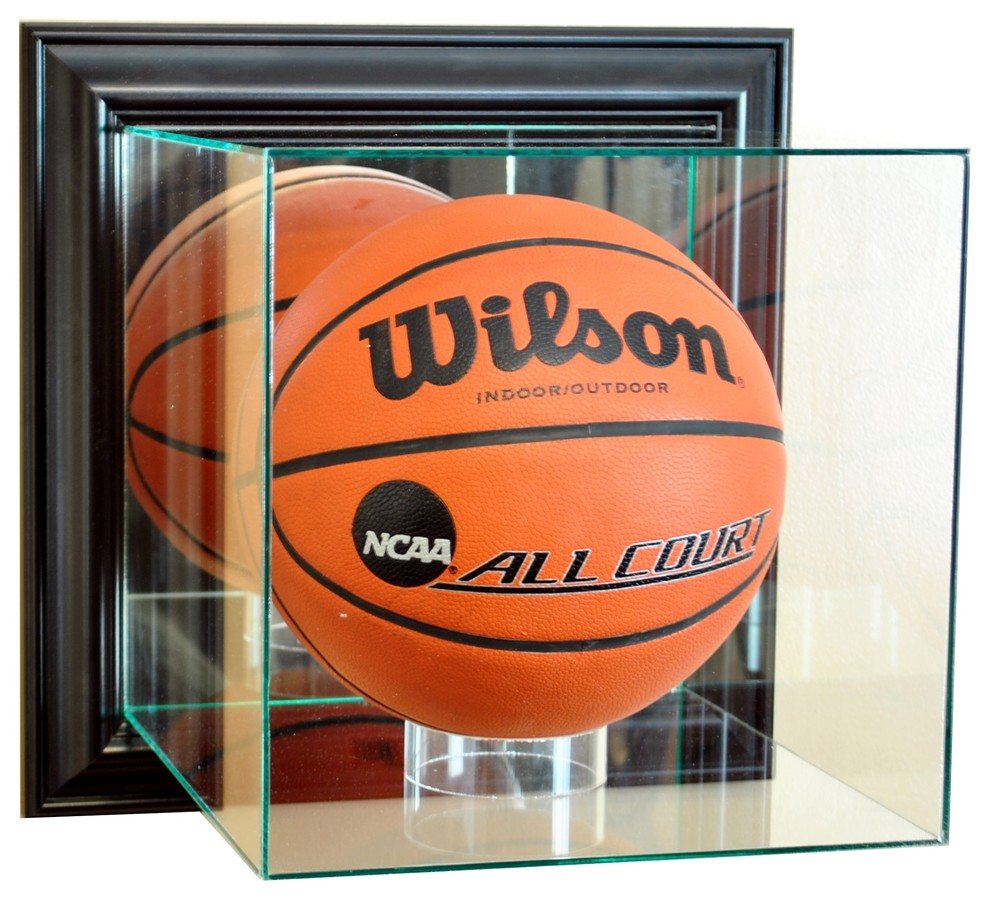 Wall Mounted Basketball Display Case Traditional Storage And
