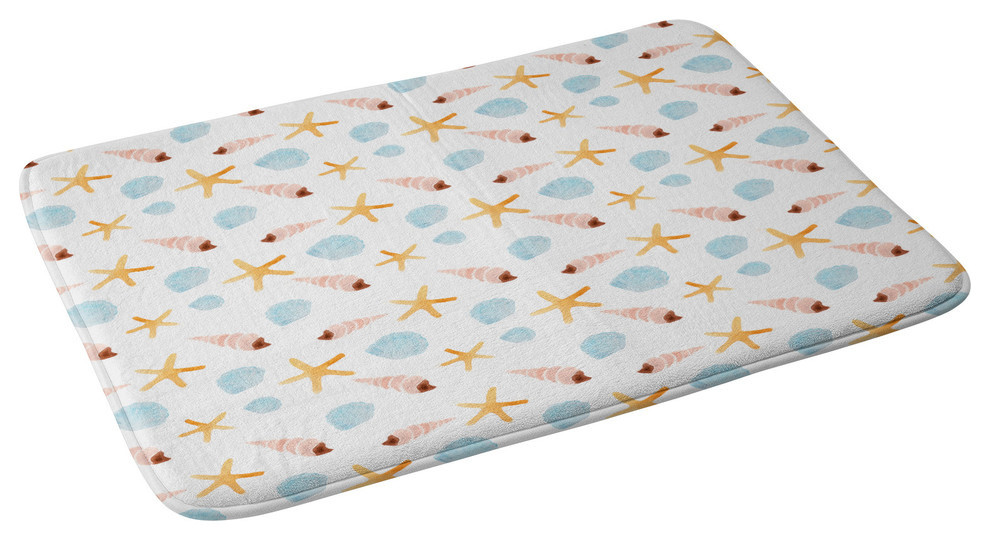 Wonder Forest Swept Ashore Memory Foam Bath Mat, 34"x21" Beach Style