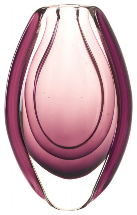 Wild Orchid Art Glass Vase