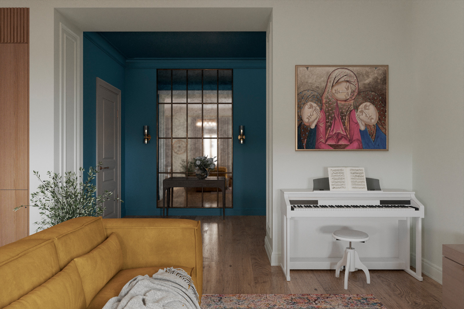 Проект в старом фонде в центре СПб. Ретро и винтаж.