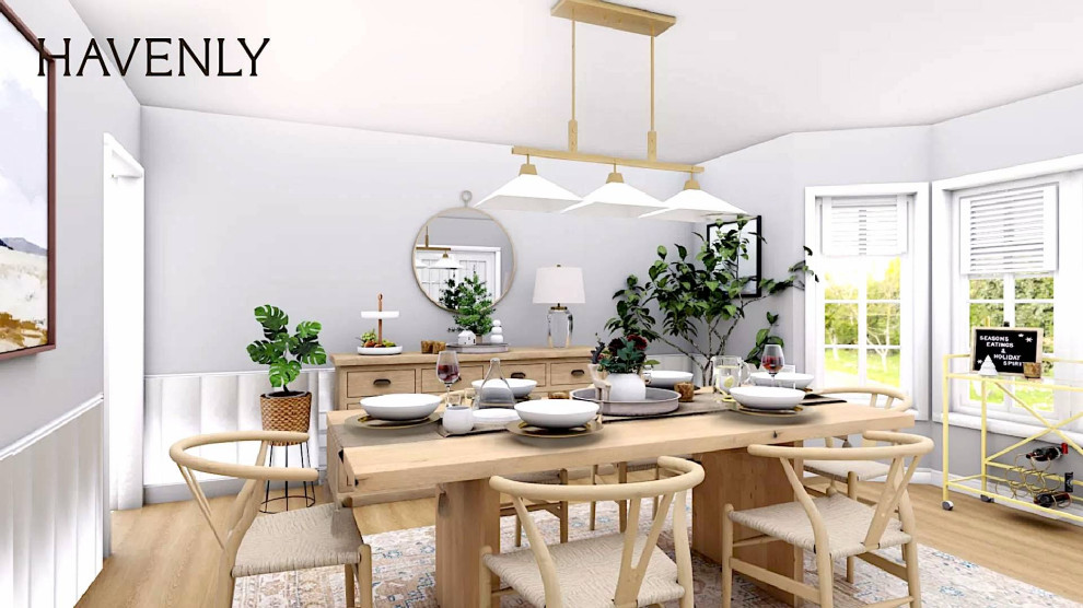 Example of a transitional dining room design in Cincinnati