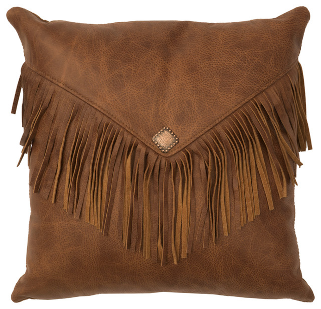 Leather Pillow 16x16-Leather Back