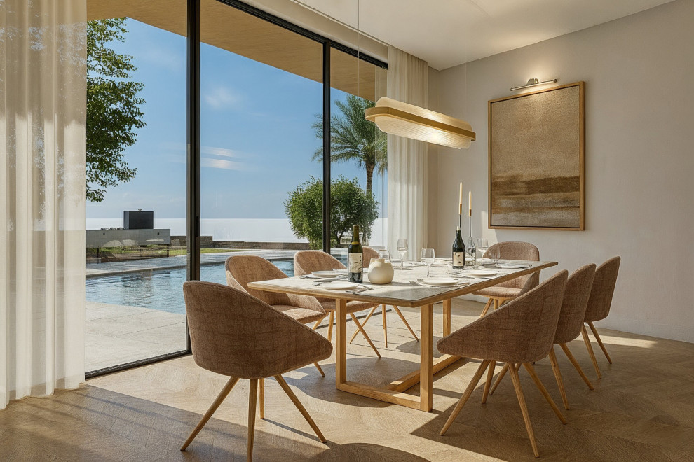 Example of a large trendy dining room design in San Francisco