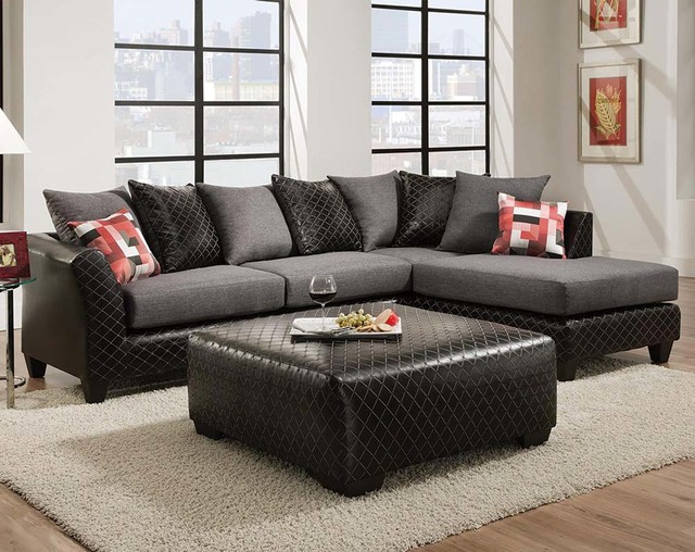 Jitterbug Grey Two Piece Sectional Sofa Contemporary Living Room Jitterbug Grey Two Piece Sectional Sofacontemporary Living Room Columbus