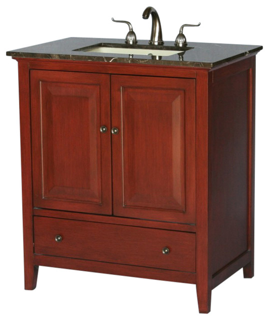 32 Inch Contemporary Style Single Sink Bathroom Vanity Model 2405 505 Mxc Transitional Bathroom Vanities And Sink Consoles By Chinese Arts Inc